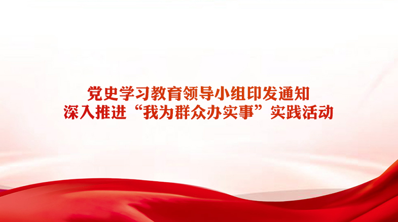 党史学习教育领导小组印发通知 深入推进“我为群众办实事”实践活动