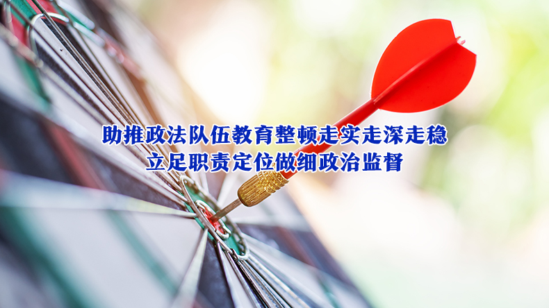 助推政法队伍教育整顿走实走深走稳 立足职责定位做细政治监督