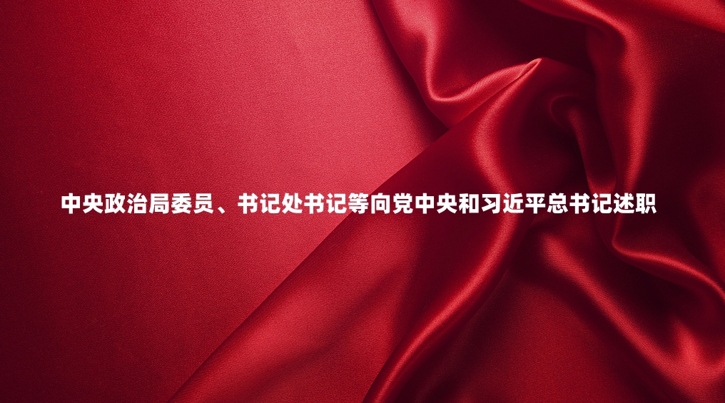 中央政治局委员、书记处书记等向党中央和习近平总书记述职