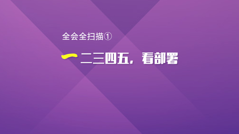 海报 | 全会全扫描①一二三四五，看部署