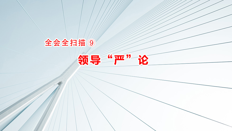海报 | 全会全扫描⑨领导“严”论