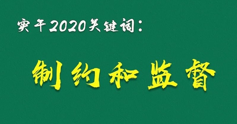 海报丨实干2020关键词：制约和监督