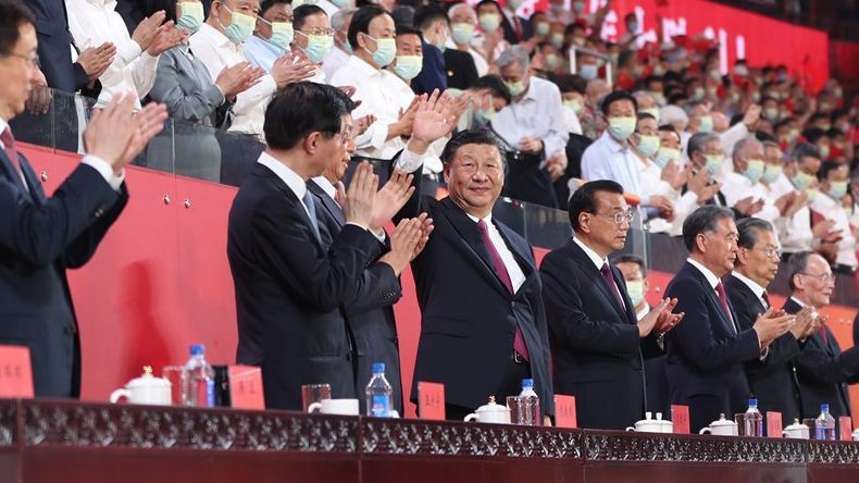 庆祝中国共产党成立100周年文艺演出《伟大征程》在京盛大举行 习近平李克强栗战书汪洋王沪宁赵乐际韩正王岐山出席观看
